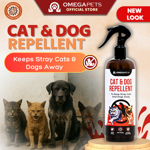 Omega Pets™ Cat & Dog Repellent (500ml) - Keep Stray Cats and Dogs Away – product image