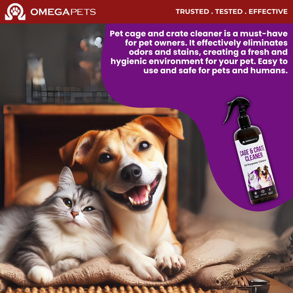 Omega Pets™ Cage & Crate Cleaner (500ml) - Clean Litter Box, Cage, Crate, Pembersih Sangkar Kucing – product image 6