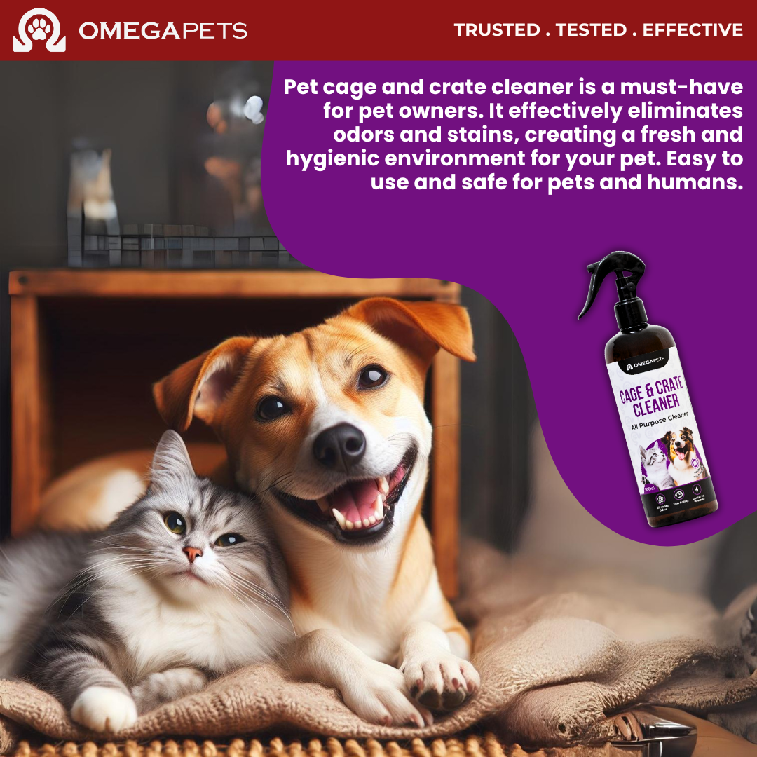 Omega Pets™ Cage & Crate Cleaner (500ml) - Clean Litter Box, Cage, Crate, Pembersih Sangkar Kucing – product image 6