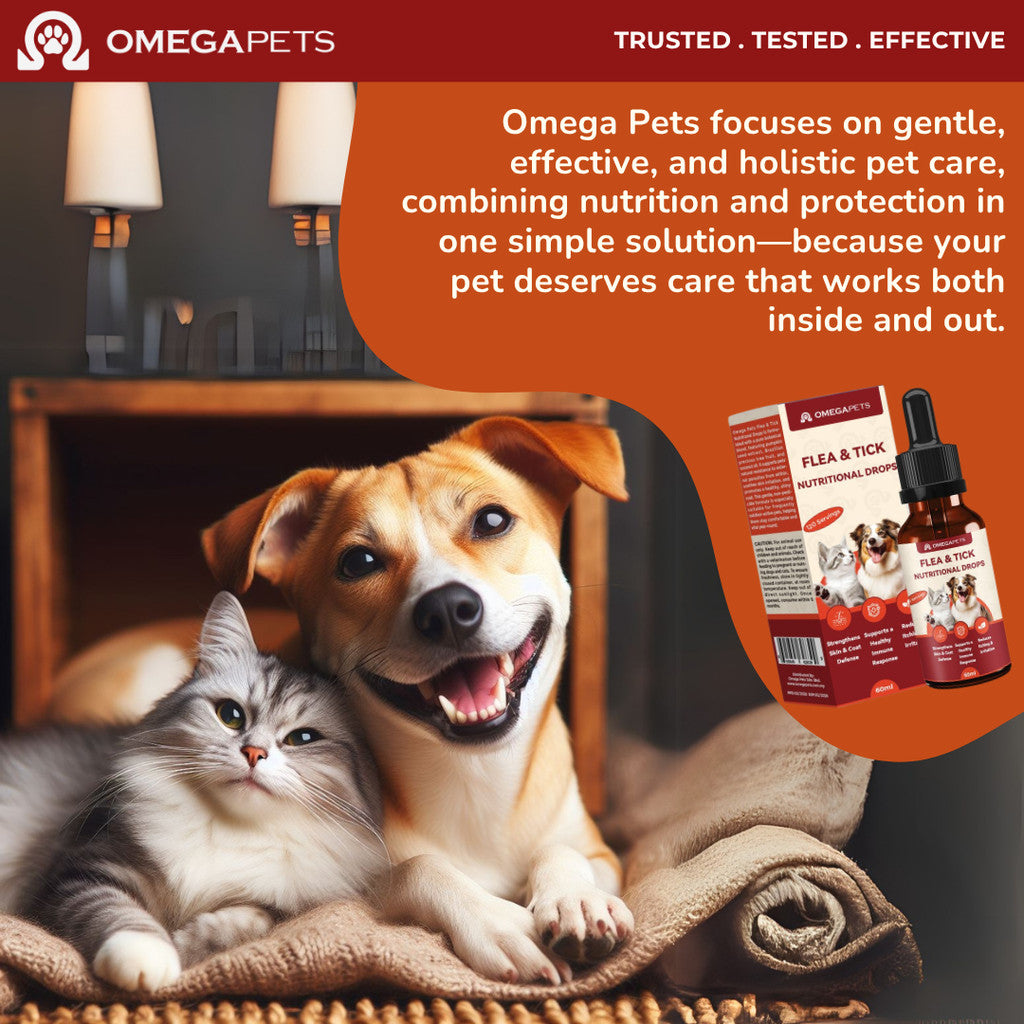 Omega Pets™ Flea & Tick Nutritional Drops for Cats & Dogs (60ml) – product image 7