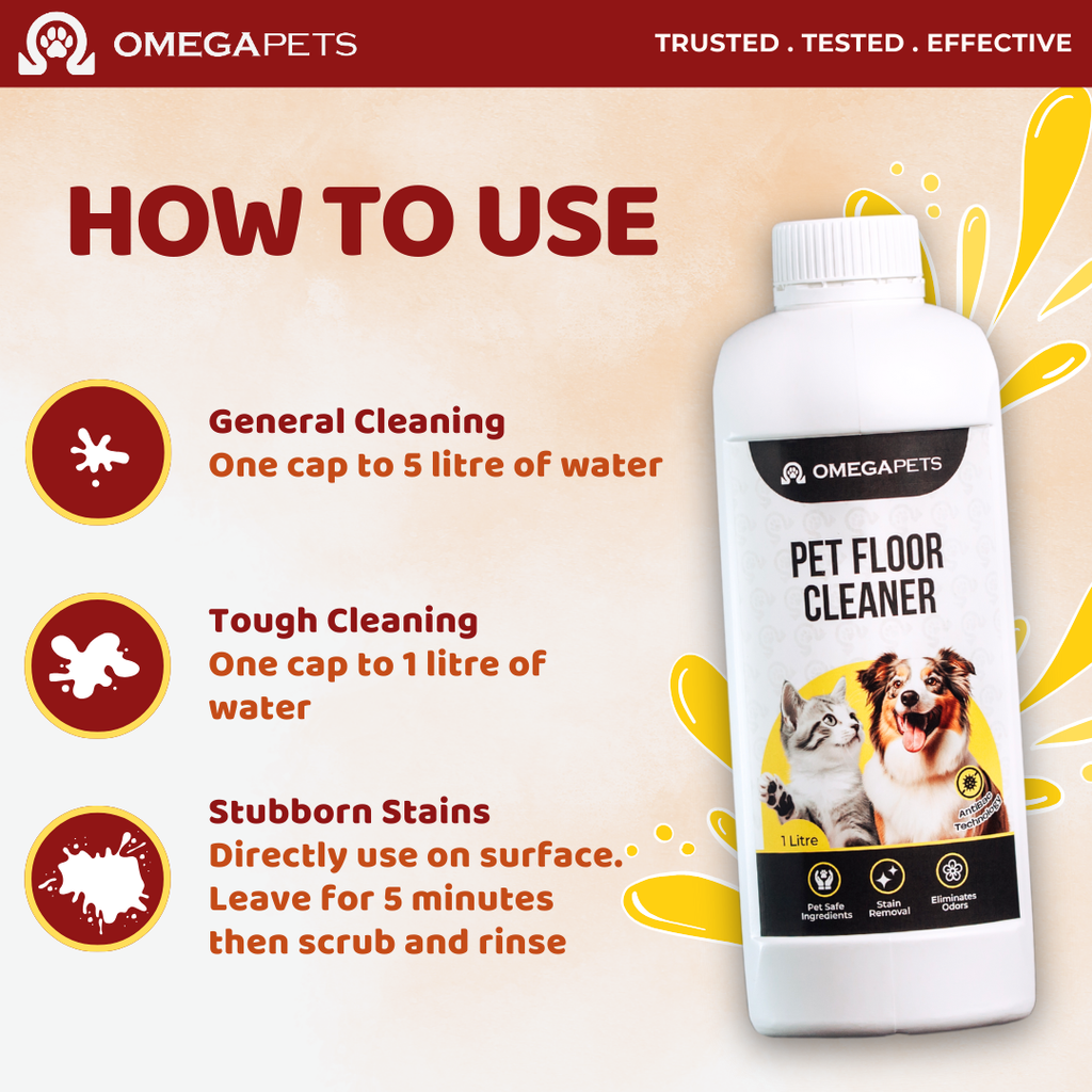 Omega Pets™ Stain Removal Floor Cleaner (1L) – product image 4