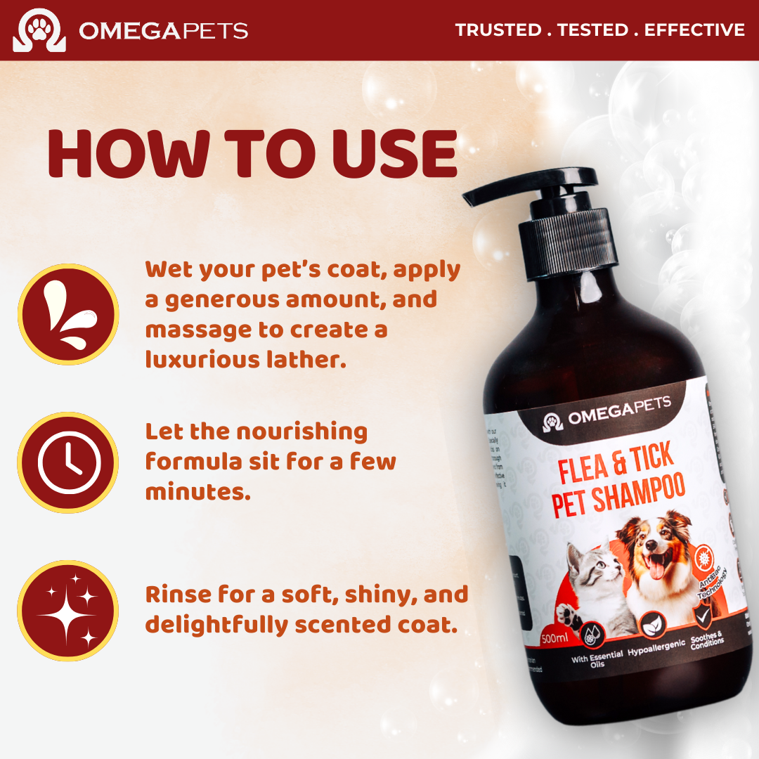 Omega Pets™ Flea & Tick Shampoo (500ml) – product image 4