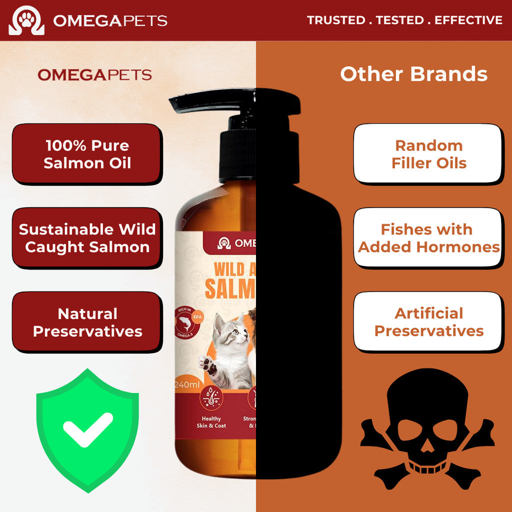 Omega Pets™ Wild Alaskan Salmon Oil (100ml/240ml) - Salmon Oil For Cat And Dog, Vitamin For Cat – product image 4