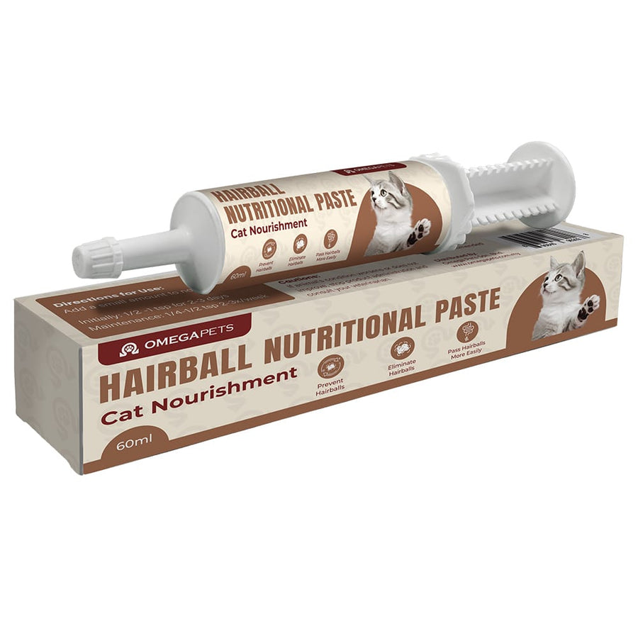 Ubat Gigi Berkhasiat Omega Pets™ Hairball untuk Kucing (60ml)