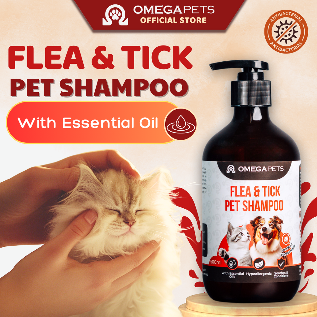 Omega Pets™ Flea & Tick Shampoo (500ml) – product image