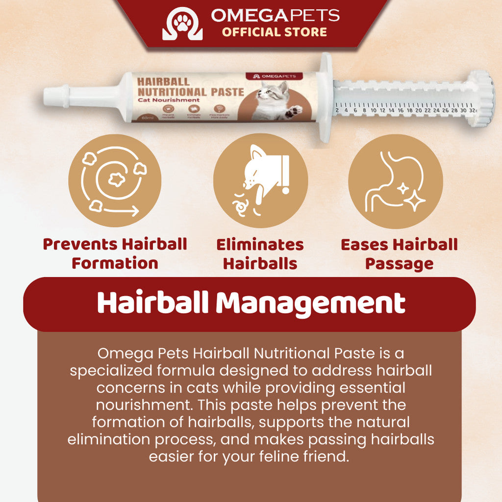 Omega Pets™ Hairball Nutritional Paste For Cats (60ml) – product image 2