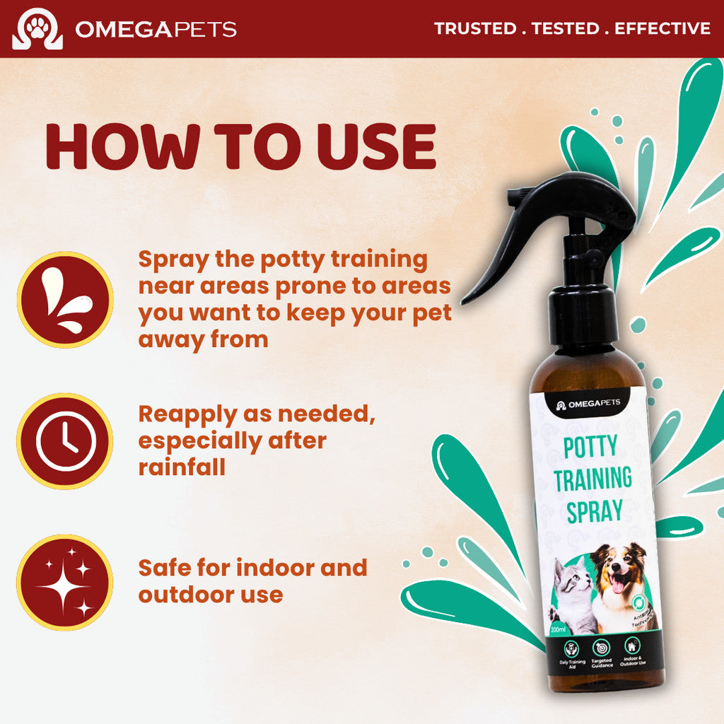 Omega Pets™ Potty Training Spray For Cats & Dogs (200ml) – product image 4