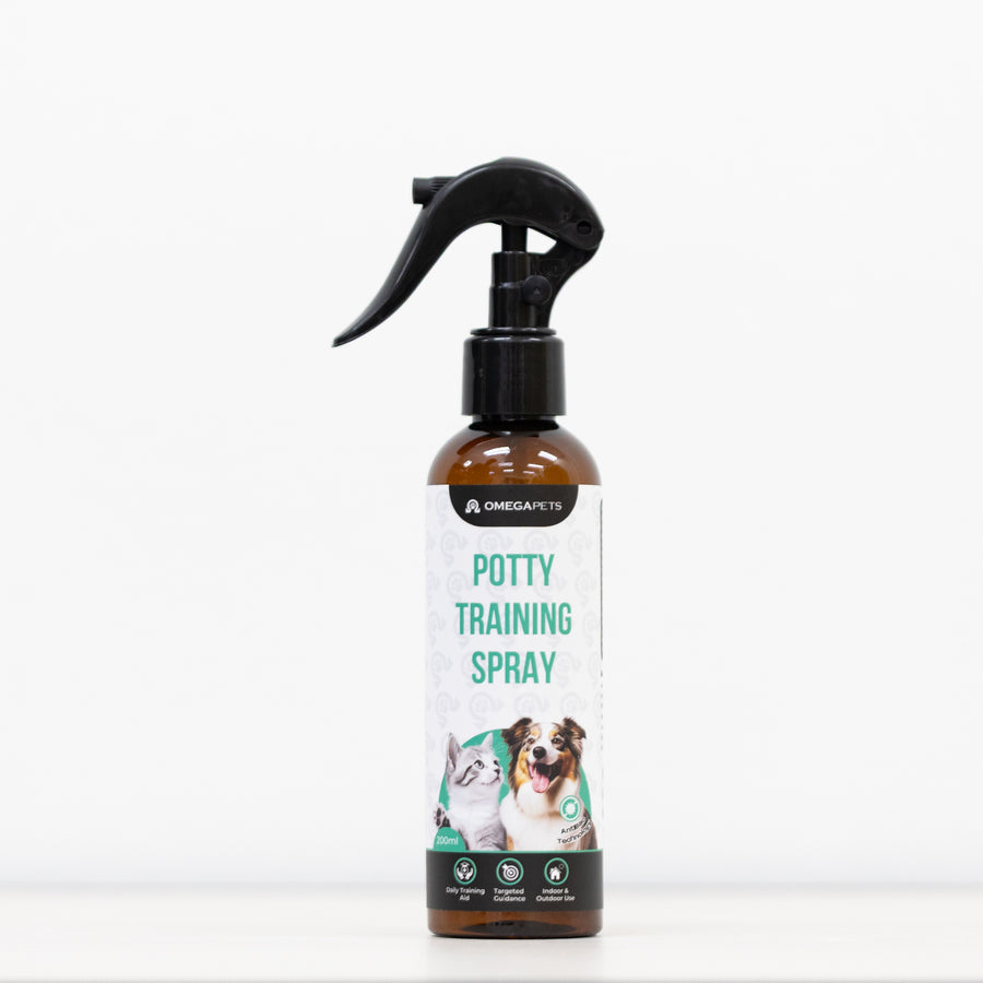 Semburan Latihan Tandas Omega Pets™ Untuk Kucing & Anjing (200ml)