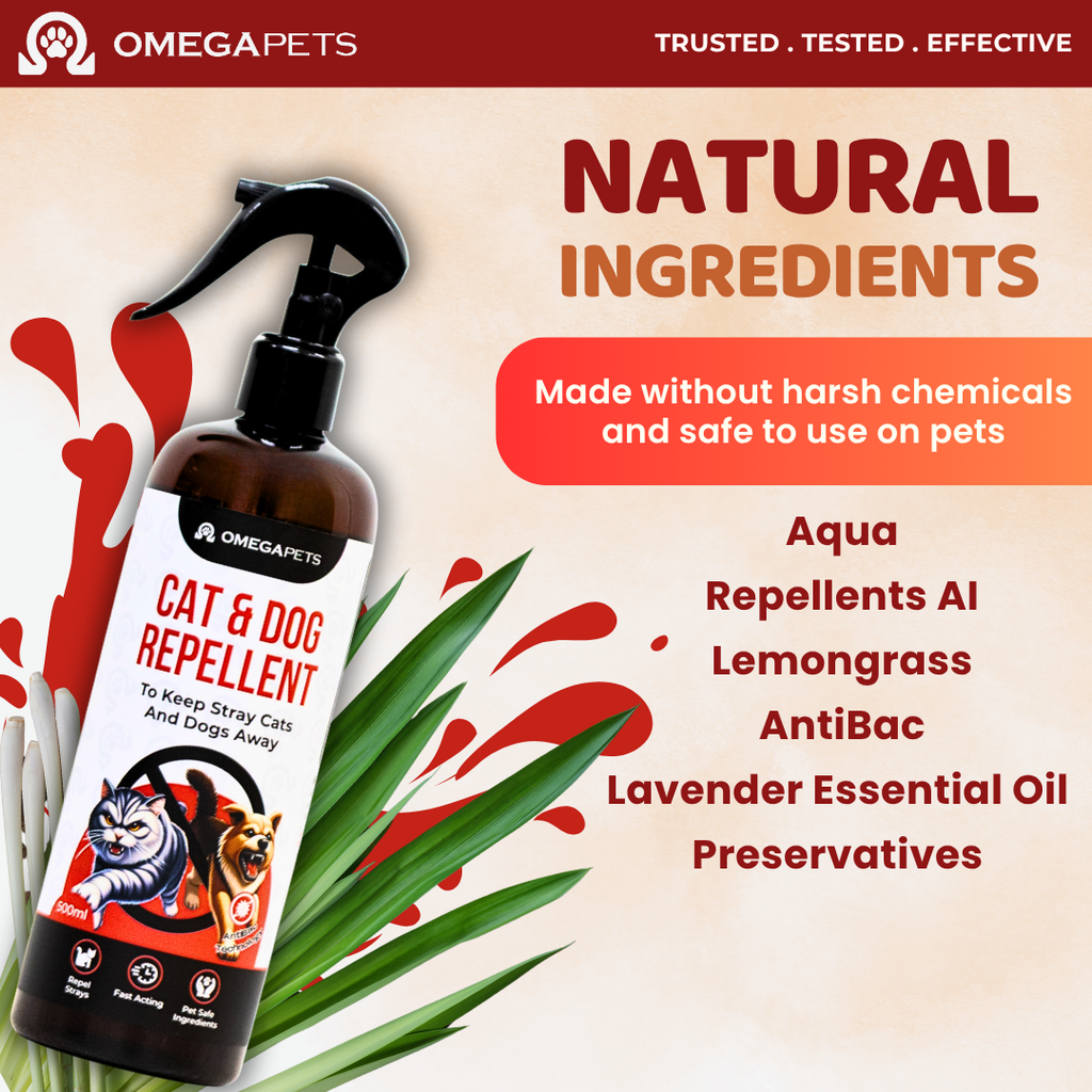 Omega Pets™ Cat & Dog Repellent (500ml) - Keep Stray Cats and Dogs Away – product image 3