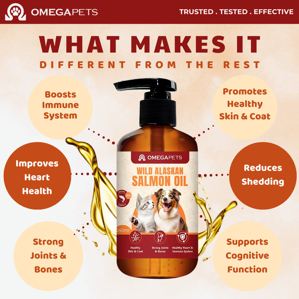 Omega Pets™ Wild Alaskan Salmon Oil (100ml/240ml) - Salmon Oil For Cat And Dog, Vitamin For Cat – product image 7
