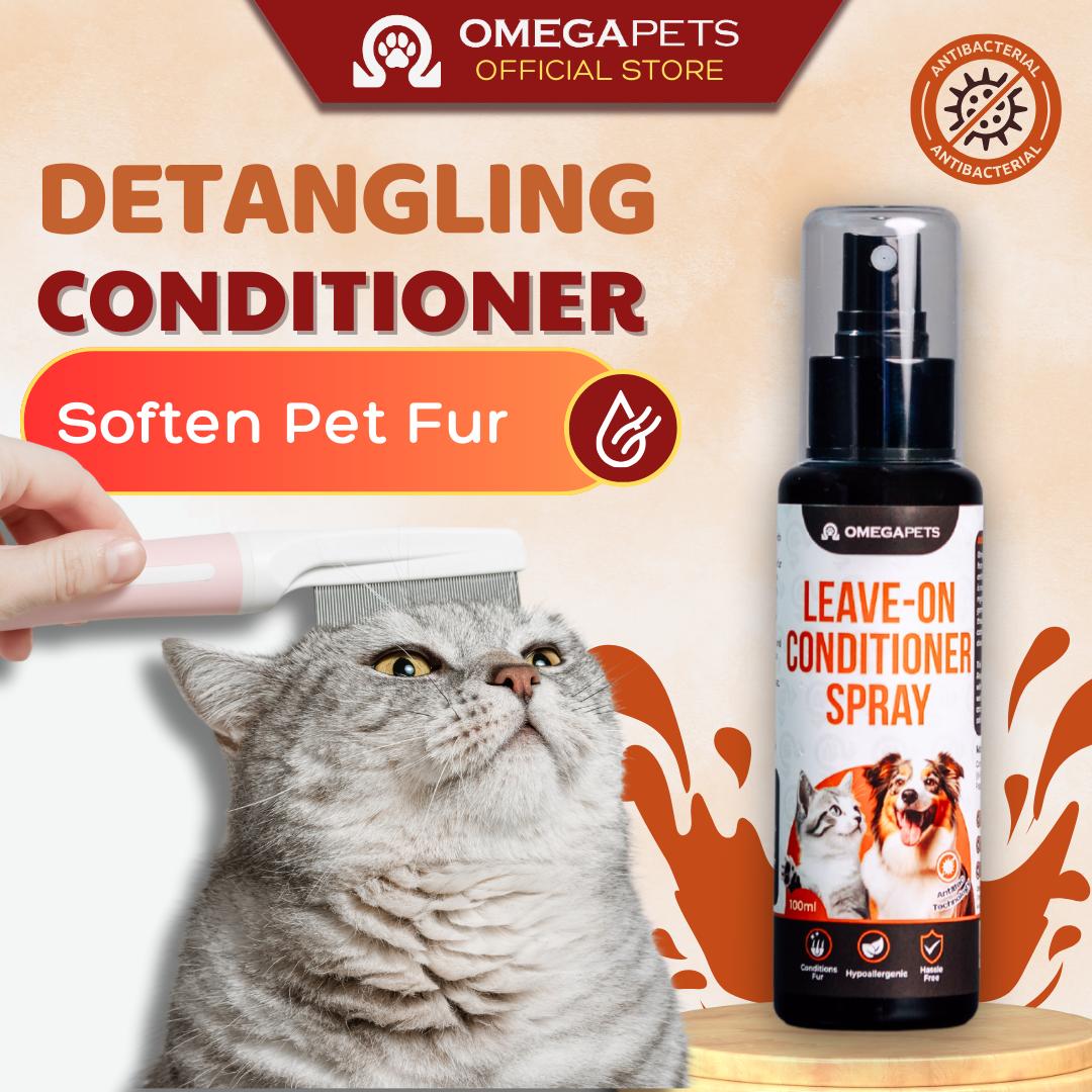 Omega Pets™ Leave On Conditioner Spray to Soften & Detangle Fur (100ml) – product image