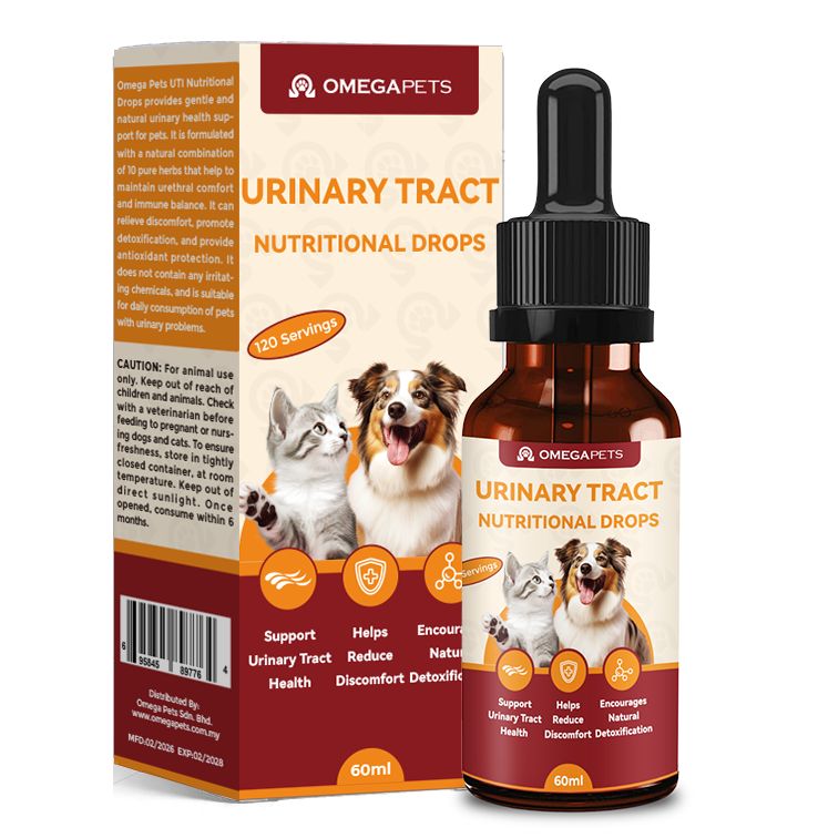 Omega Pets™ Titisan Nutrisi Saluran Kencing untuk Kucing & Anjing (60ml)