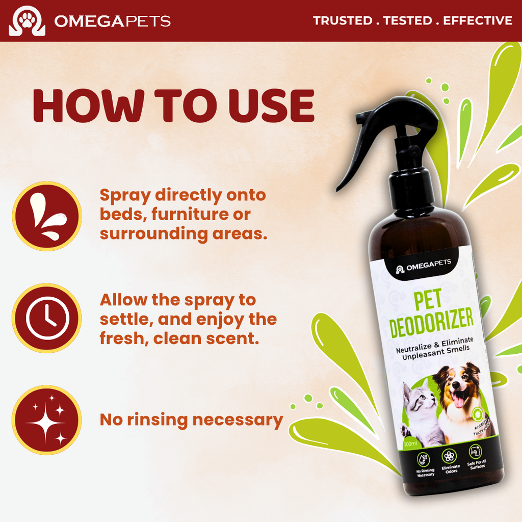 Omega Pets™ Cat & Dog Multipurpose Deodorizer (500ml) – product image 4