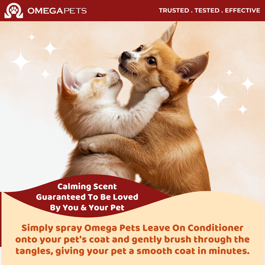 Omega Pets™ Leave On Conditioner Spray to Soften & Detangle Fur (100ml) – product image 2