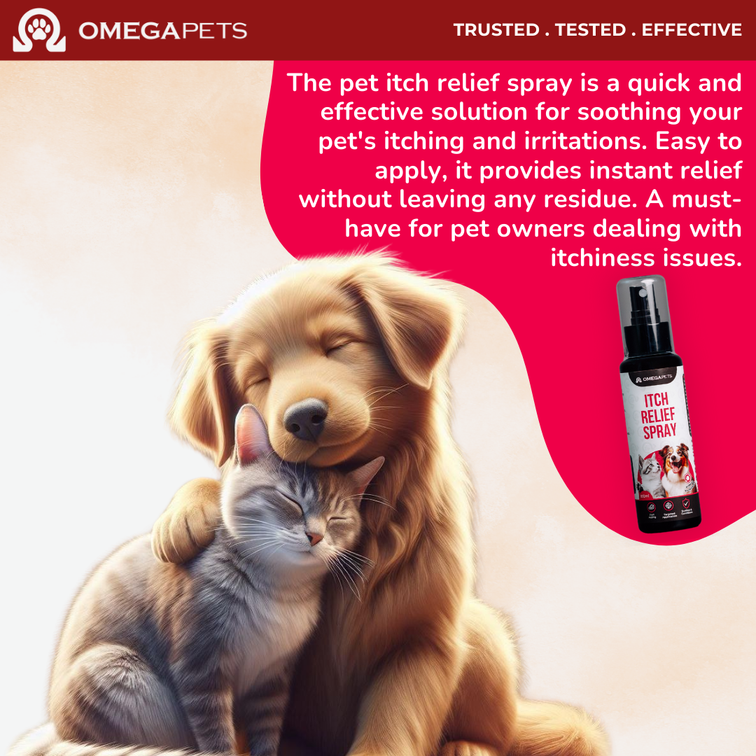 Omega Pets™ Itch Relief Spray (100ml) - Flea & Tick Spray, Spot Relief, Semburan Gatal Kucing – product image 6