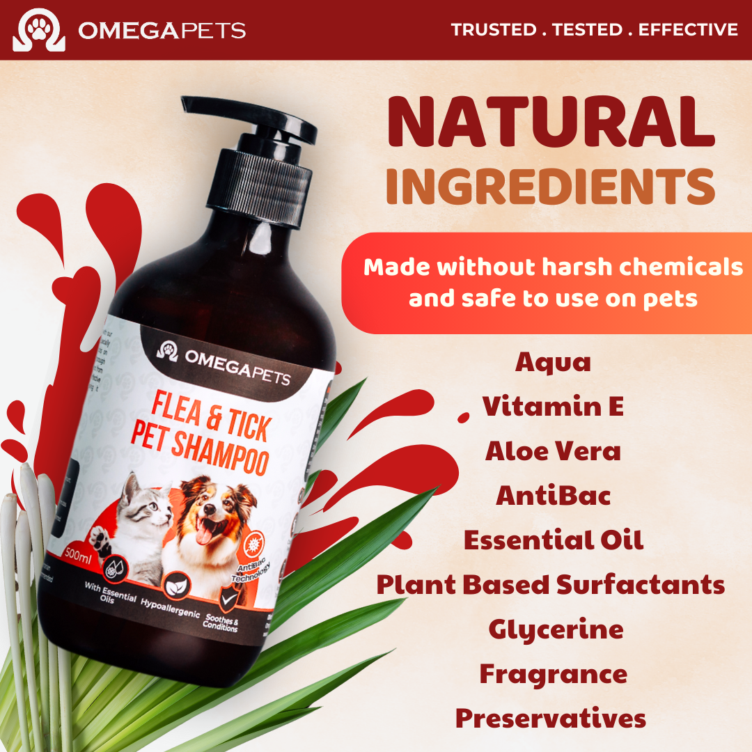 Omega Pets™ Flea & Tick Shampoo (500ml) – product image 3