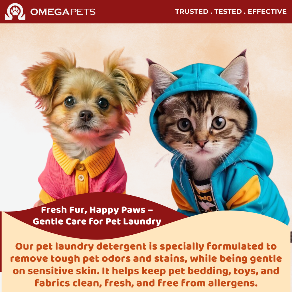 Omega Pets™ Hypoallergenic Laundry Detergent For Pet Clothes (1L) – product image 2