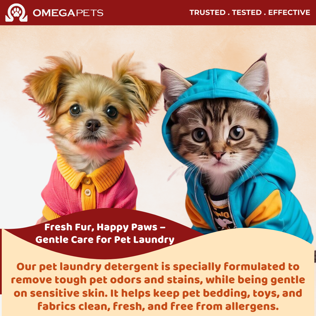 Omega Pets™ Hypoallergenic Laundry Detergent For Pet Clothes (1L) – product image 2