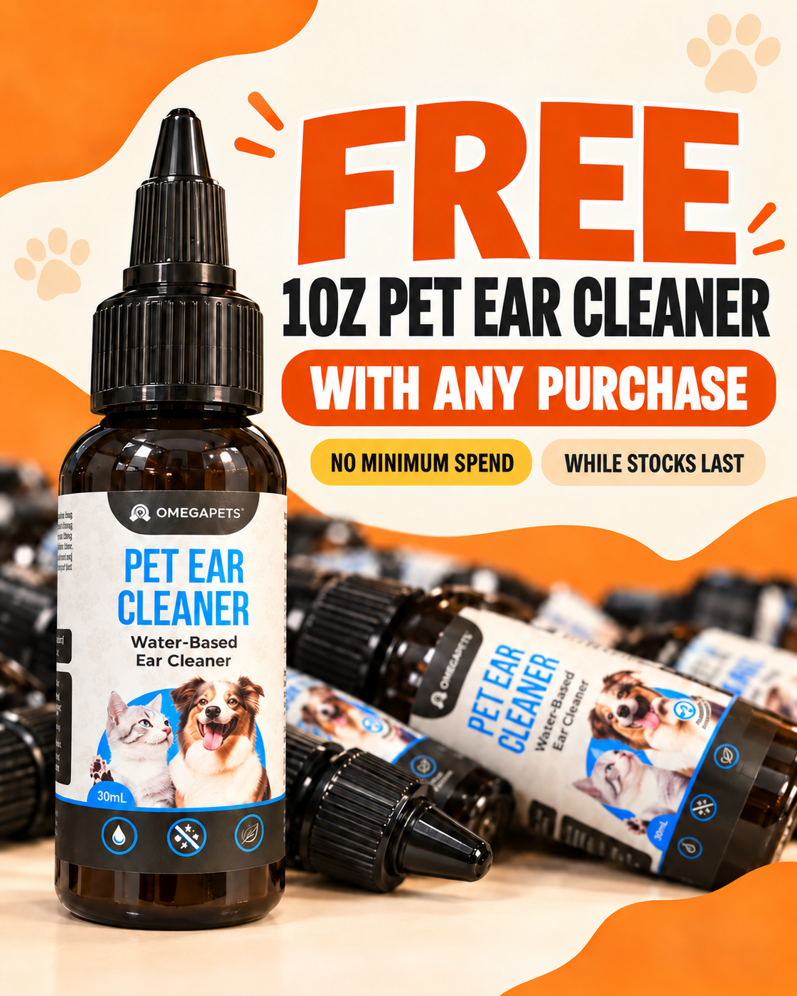 FREE GIFT — Omega Pets Pet Ear Cleaner 30ml