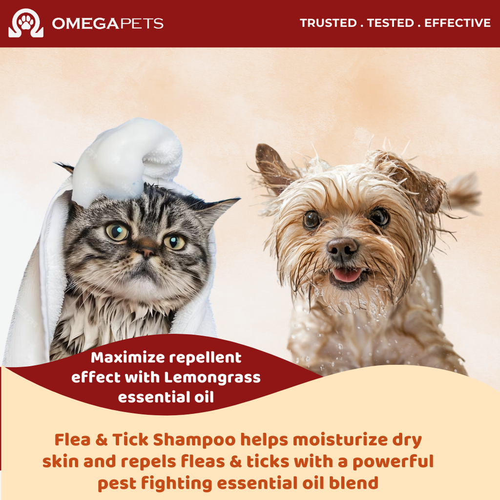 Omega Pets™ Flea & Tick Shampoo (500ml) – product image 2