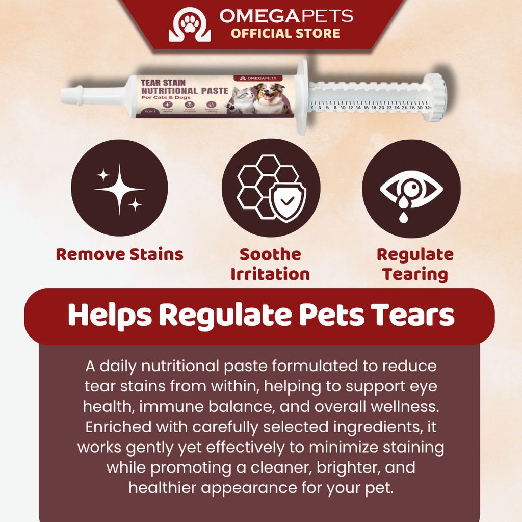 Omega Pets™ Tear Stain Nutritional Paste for Cats & Dogs (60g) – product image 2