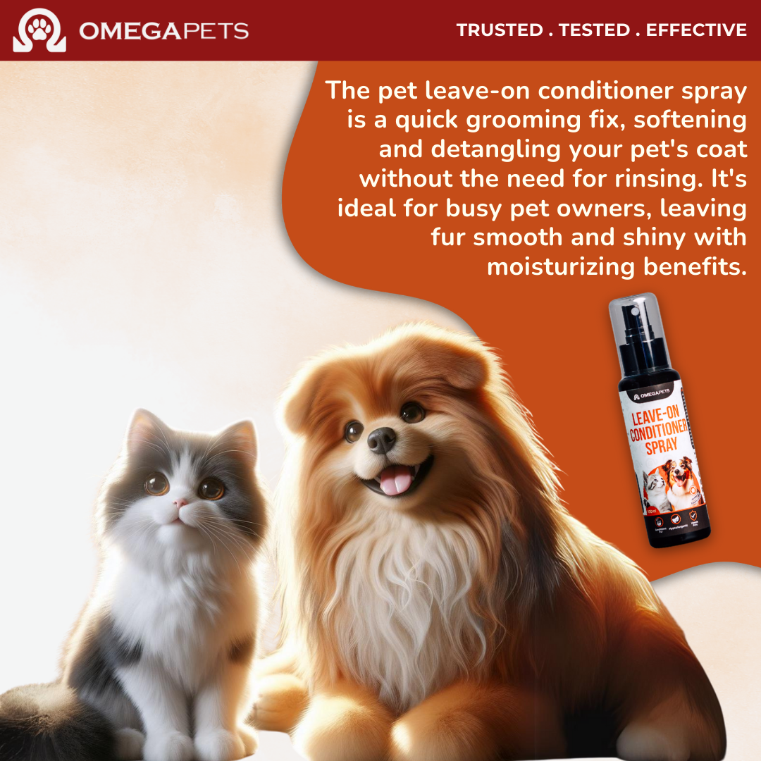 Omega Pets™ Leave On Conditioner Spray to Soften & Detangle Fur (100ml) – product image 7