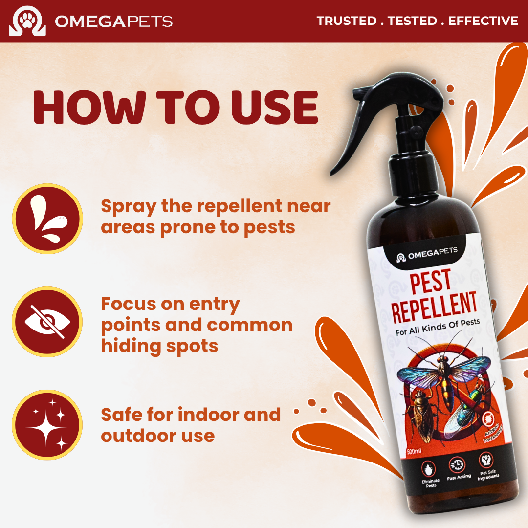 Omega Pets™ Pest Repellent Spray (500ml) – product image 4